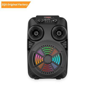 SING-E ZQS8107S Outdoor Portable Led RGB Light Party Stage Wireless Subwoofer Bass Karaoke Powered Speaker