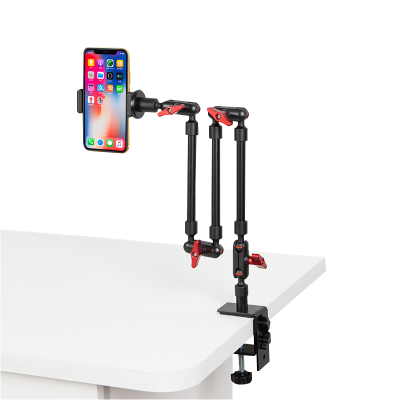 3 Section Articulated Arm Magic Friction Magic Arm Black  Gooseneck Lazy Phone Holder Support Mobile Phone Stand