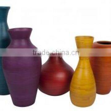 High quality best selling spun bamboo vase from Viet Nam