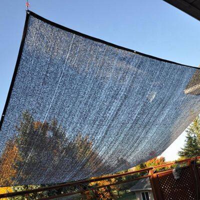 Silver Color Light Diffusing Aluminum Net Shade Cloth Sun Shade Netting Shade Mesh for Summer Outdoor Use photo-5