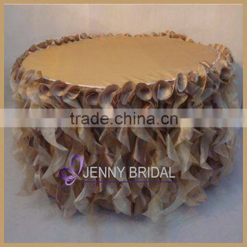 TC055A HOTSALE Good Design Organza Curly Willow Table Skirt
