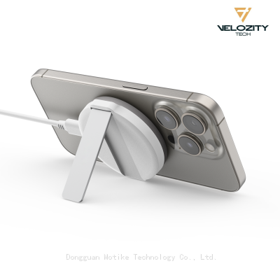 Qi2 Magnetic Travel Charger with Built-in Stand & Replaceable Cable