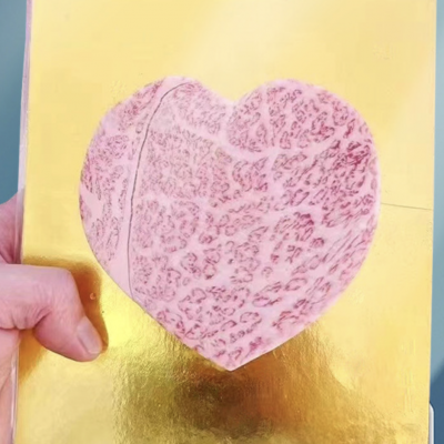 Rechteckiges Gold-/Silber-Kartonpapier für Fleisch/Rouladen/Rindfleisch/Fisch/Rauchlachsbrett
