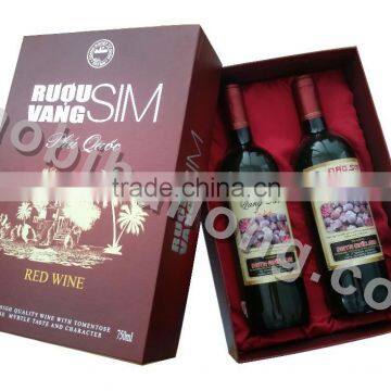 Luxury Wine Gift Carton Box / Vietnamese Sim Wine