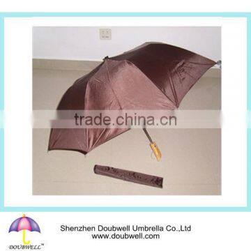 wooden handle umbrella, automatic 2 folding pocket umbrella