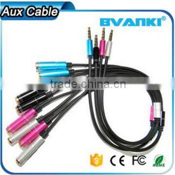 2016 top selling products in alibaba 3.5mm aux cable 1 Male to 2 feMale Stereo Aux Audio Cable for iphone 6 free samples                        
                                                                                Supplier's Choice