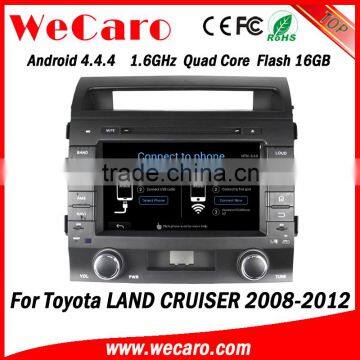 Wecaro WC-TL8013 8" Android 4.4.4 car dvd player touch screen for toyota land cruiser car dvd player with dvd gps WIFI
