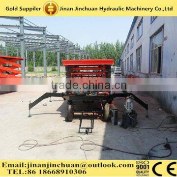 diesel engine movable hydraulic scissor lift table