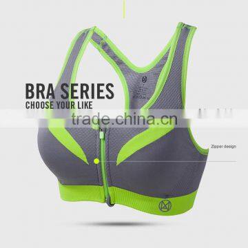 In Stock Items Front Zipper Women Gender Yoga Tanks Sport Bra Women photo-3