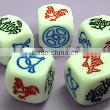 High quality plastic dice for board game