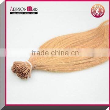 Arisonhair Keratin Tipped i Tip Hair Extension Brazilian Virgin Human Blonde Pre-bonded Hair Extension photo-3