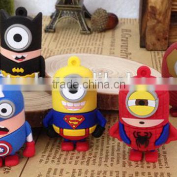 USB 2.0 Promotion Gift Wholesales Minion Superhero usb flash drive