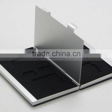 Leather Aluminum EVA Memory Card Carrying Case for 4x SD Card and 4x TF Card photo-2