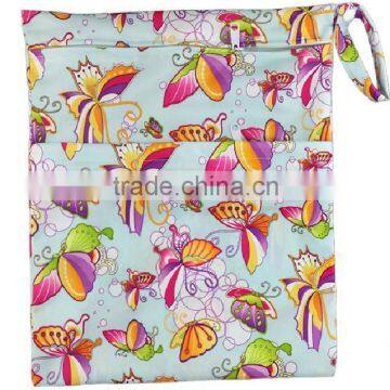 Fashion Waterproof Baby Wet Bag with Metal Zipper Portable