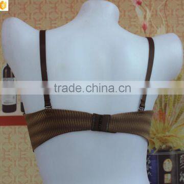 Fashionable Gray Curve Line Laser Cut Brassier photo-3