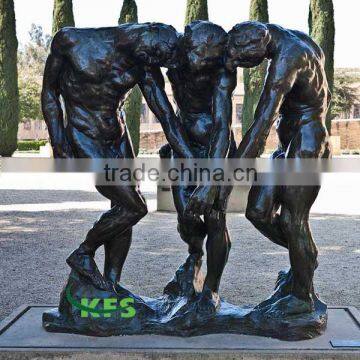 famous Metal nude men statue