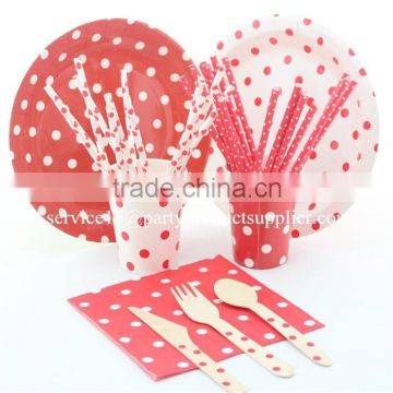 Colorful Paper Disposable Dinnerware Set Tableware Set