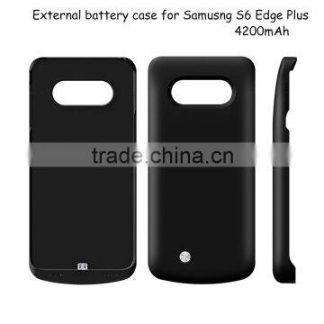 Hot sell external back battery case for Samsung galaxy S6 edge plus 4200mAh