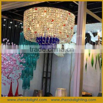 happy design colorful flower k9 crystal beaded chandelier ceiling light