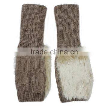 Warmer Winter fingerless fur gloves