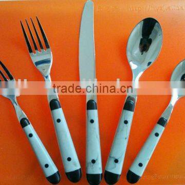 plastic handel cutlery set 6038