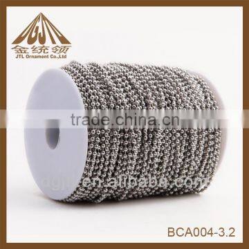 Fashion metal beaded chain in roll