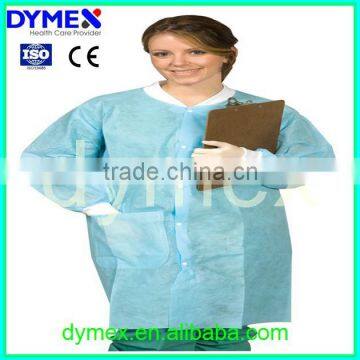 Nonwoven Fabric Disposable knit Cuff Lab Coats