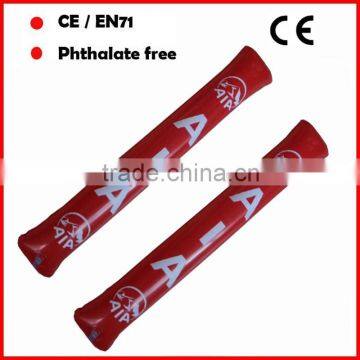 Red color PVC custom inflatable cheering sticks 6P phthalate free and EN71