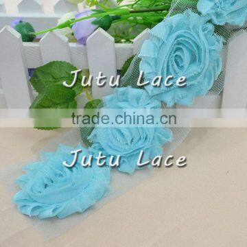 Chic Ladies Party Dress Flower/ Fashion Wedding Flower/ Chiffon Shabby Trim Flower photo-2
