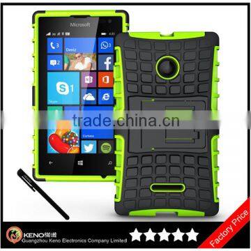 Keno 2015 TPU+PC Heavy Duty Kickstand Case Rugged Tough Case for Nokia Lumia 435 Case