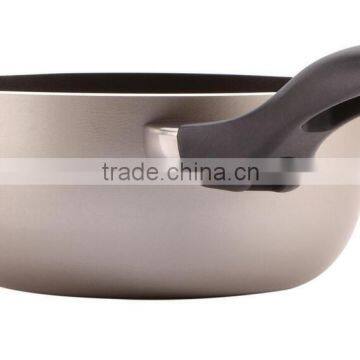 Cacerola de Aluminio Gris de Color Antiadherente Con Tapa Leche Pot photo-2