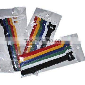 High Quality Colorful Logo Print Tie Strap Hook And Loop Tape