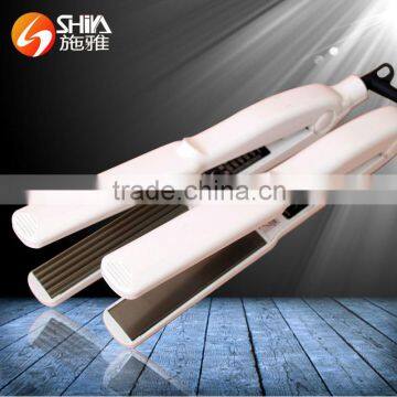 Hot selling LED tem PTC heater flat iron infrared styler hair straightener with teeth with good prices SY-858