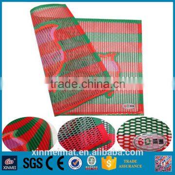 European Style red green strip hollow Rug rainbow room carpet plastic anti-slip garage floor