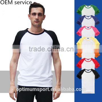 100% cotton promotion t shirt, New design Cheap contrast color t shirts