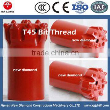 T45 76mm flat face ballistic thread drill bits (manufacturer)