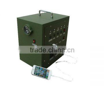 Outdoor Using Emergency Hand Crank Generator With Flash Light