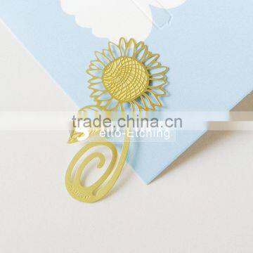 Photo Etching Flower Brass Bookmark From China Supplier