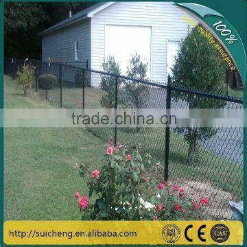 Black Coated Chain Link Fence/Plastic Chain Link Fence for residential(Guangzhou Factory)