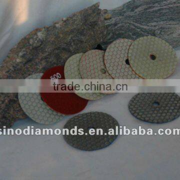 4" economy white diamond dry polishing pad for granite and marble