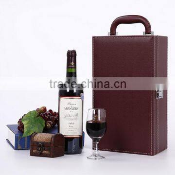 Custom Logo Printed High End Leather Wine Gift Box photo-2