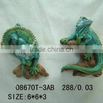 cute iguana lizard fridge magnet polyresin material