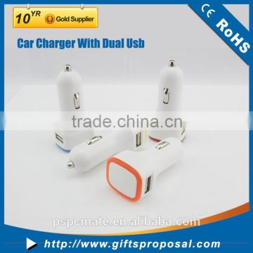 Factory Supply Portable Dual USB Car Chager 2.1A usb car charger