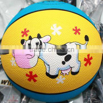 kids toy wholesale customized printed mini rubber basketball