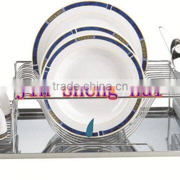 chromed wire 2 tier dish rack