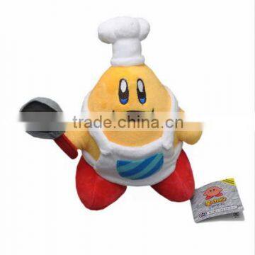 Cartoon White Cap Plush Stuffed Cook Doll Soft Gifts Toy