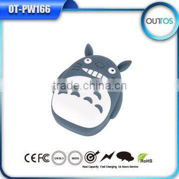 Big capacity 7800mah power bank cute cartoon with totoro shape design