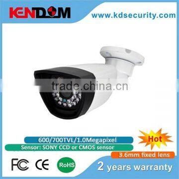 Kendom 2015 Hot Sales Weatherproof IP66 Plastic Bullet camera cmos / ccd sensor 600TVL /700TVL security camera, cctv camera