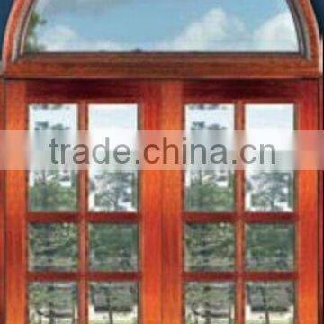 Round Transom Exterior French Wooden Doors Design 2013 New DJ-S9184HR