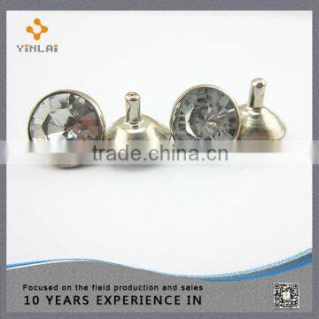 Leather Crystal Rhinestone Decoration Custom Metal Rivet photo-6